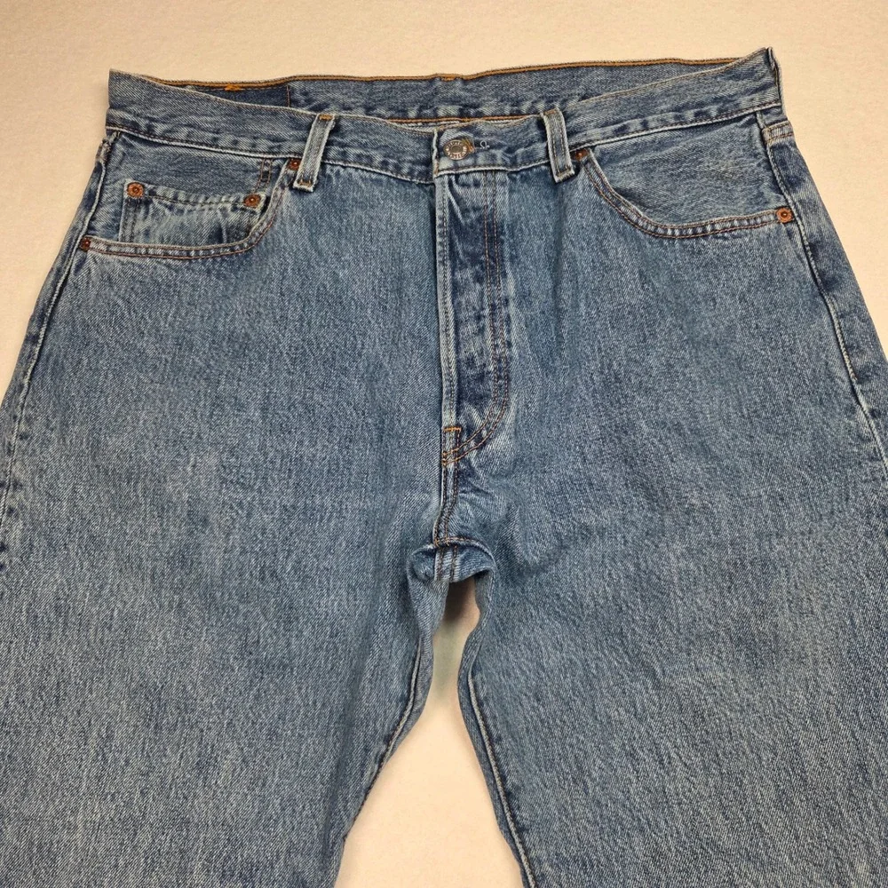 Vtg Levi's 501 Original Fit Y2K Jeans Mens 36x34 (Fits 34×32) Blue Straight Leg